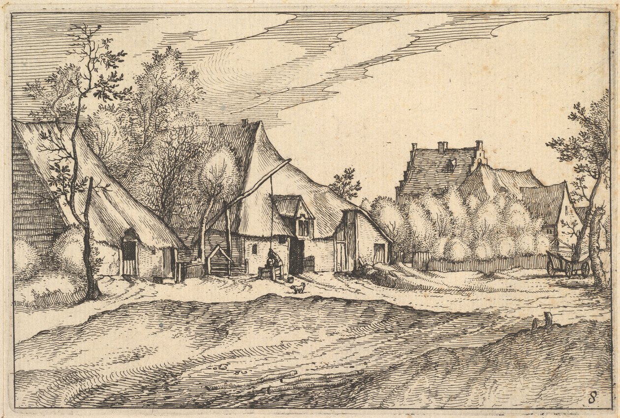 ブラバントのレジジャンキュレ公国からの多くの町や村の農夫、およそ。 1610年。 作： クレス・ヤンス・フィッシャー