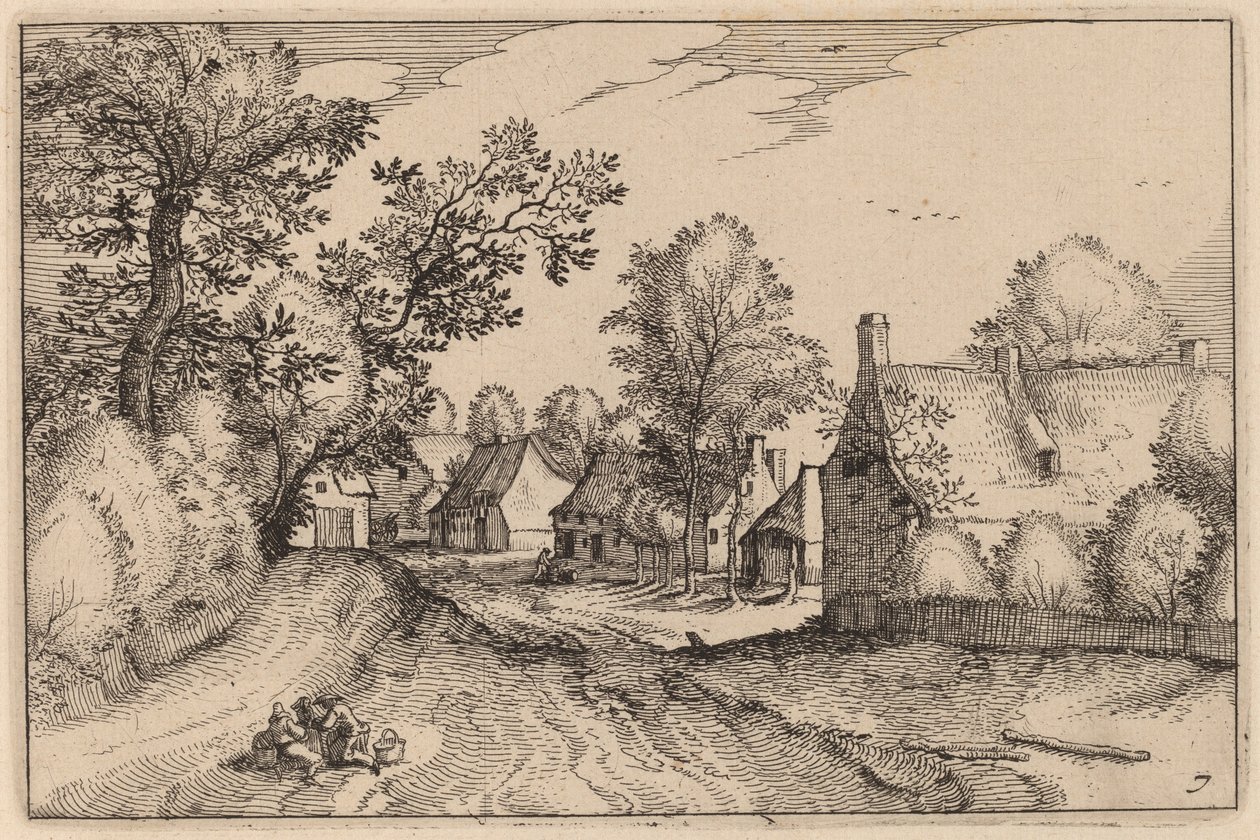 村の道 作： Johannes vanDoetechumの後のClaesJansz Visscher、Lucasの後の長老