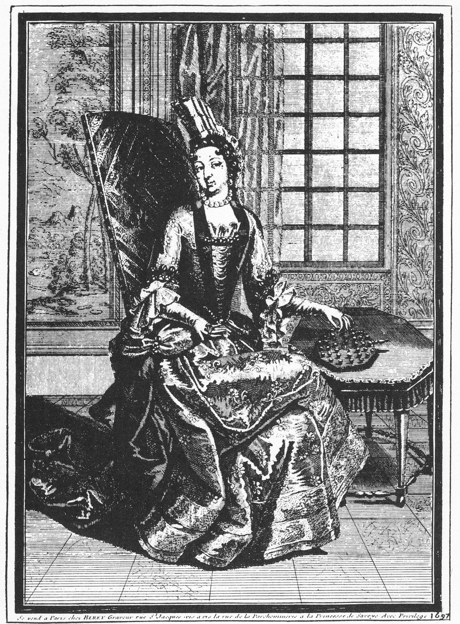 アン・シャボット・ド・ロアンプリンセススビーズ（1663-1709）、ペグソリティア、肖像画、1687 作： クロード・オーギュスト・ベレイ