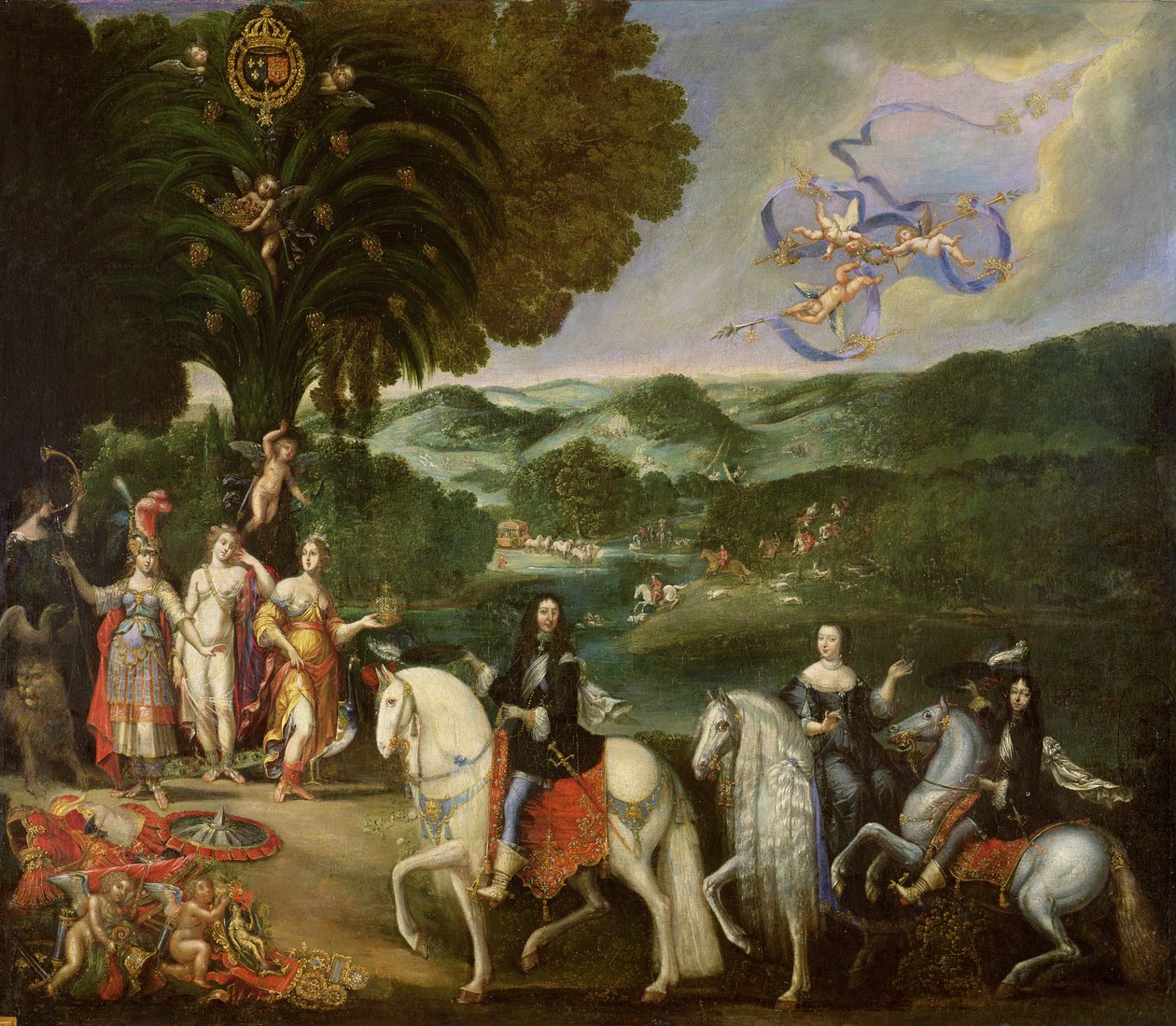 1631年のルイ14世（1638〜1715）の結婚の寓意 作： クロード・ドゥリュエ