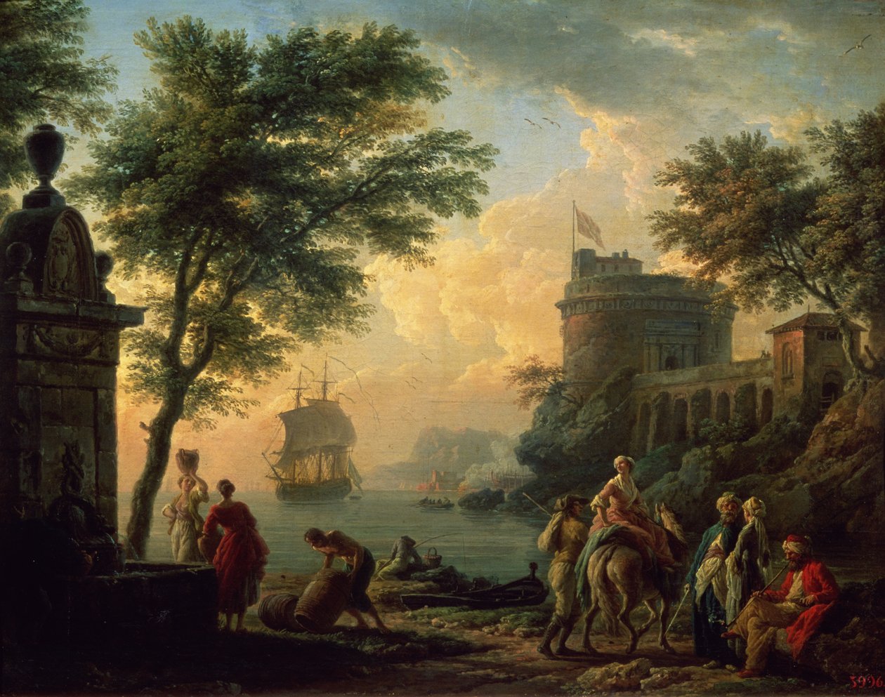 シーポート、1763 作： クロード・ジョセフ・ヴェルネ