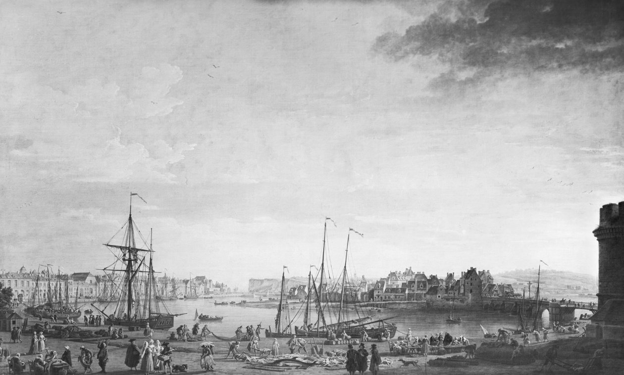 1765年のディエップ港の眺め 作： クロード・ジョセフ・ヴェルネ