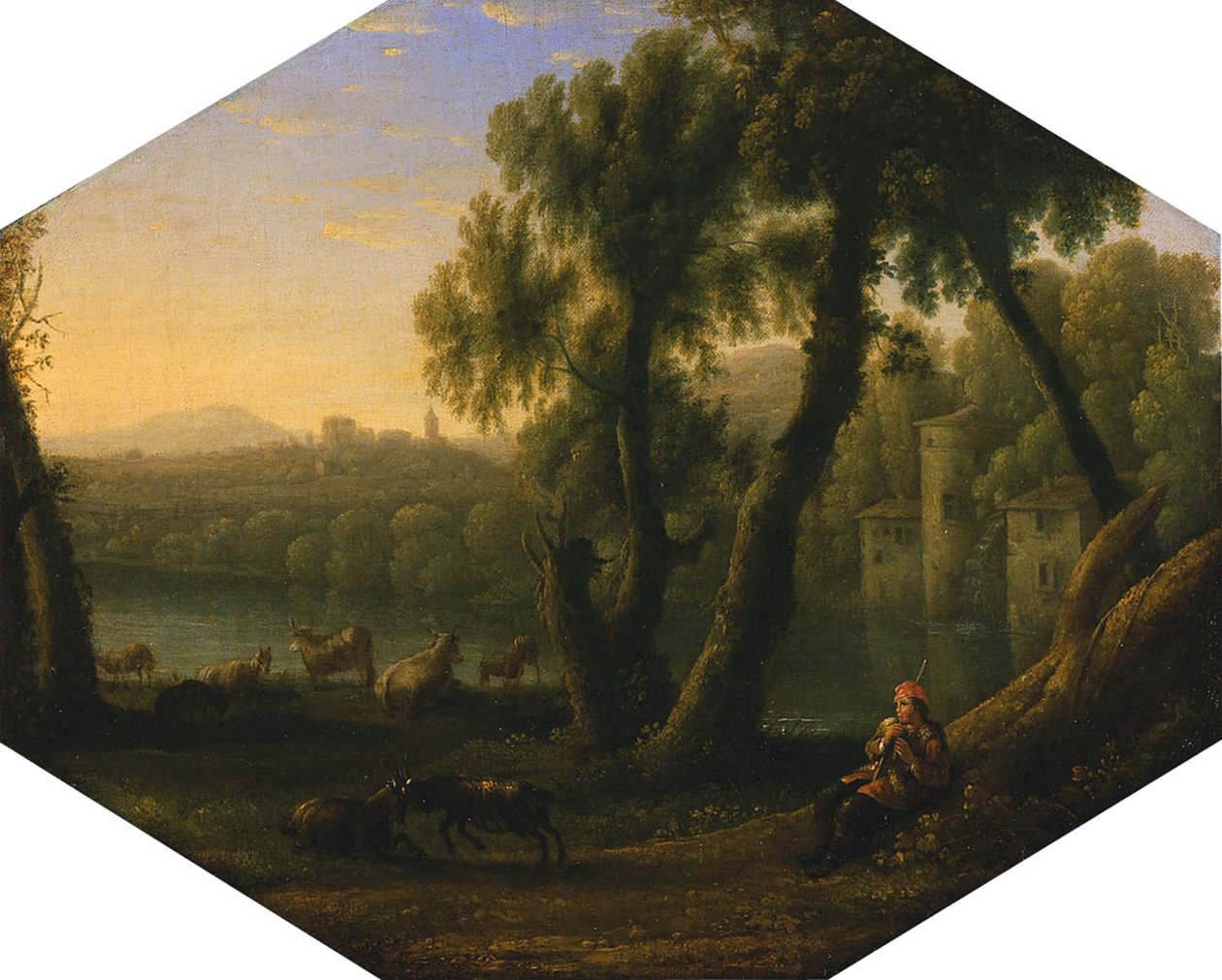 イタリア語の風景、1636年頃 作： クロード・ロラン