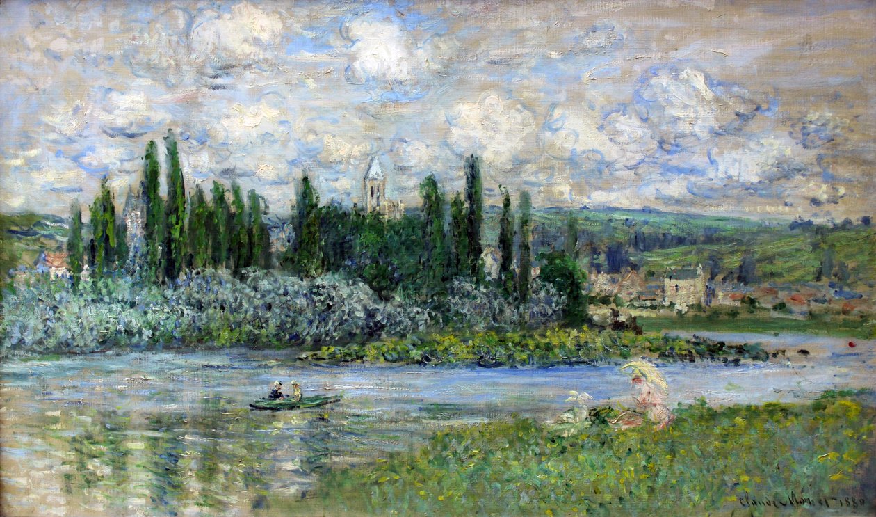 Vetheuil-sur-Seinenのビュードイツ：Vetheuil-sur-Seinenのビュー 作： クロード・モネ