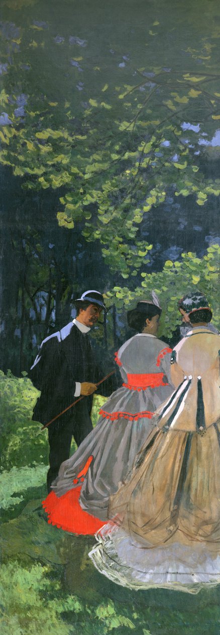 Dejeuner sur L&39;Herbe、Chailly、1865（左パネル）（65898も参照） 作： クロード・モネ