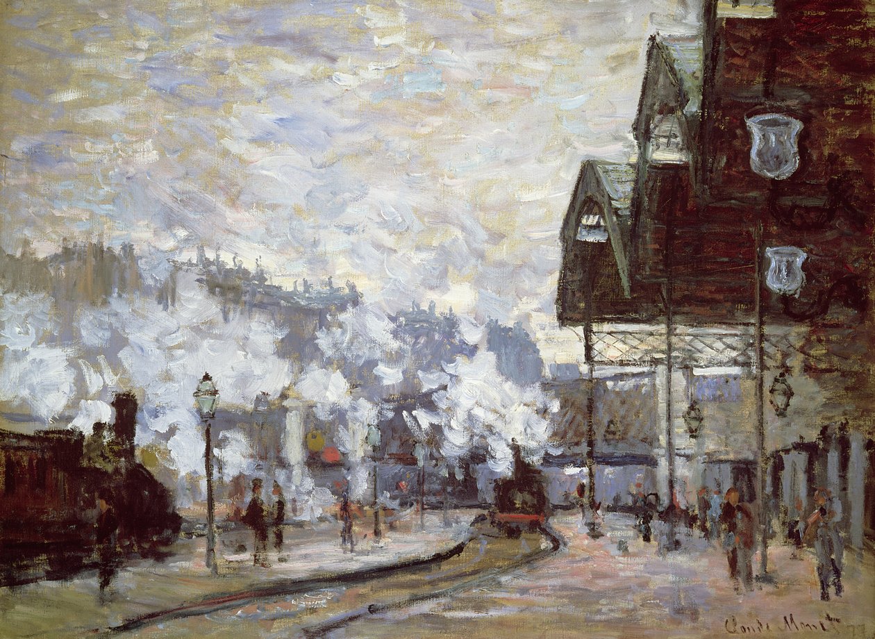 サンラザール駅、パリ、1877 作： クロード・モネ