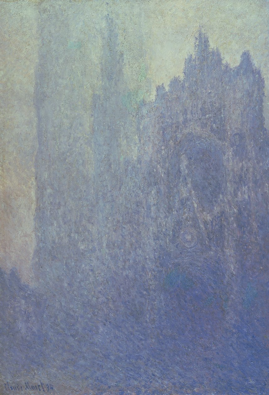 ルーアン大聖堂、霧深い天気、1894 作： クロード・モネ
