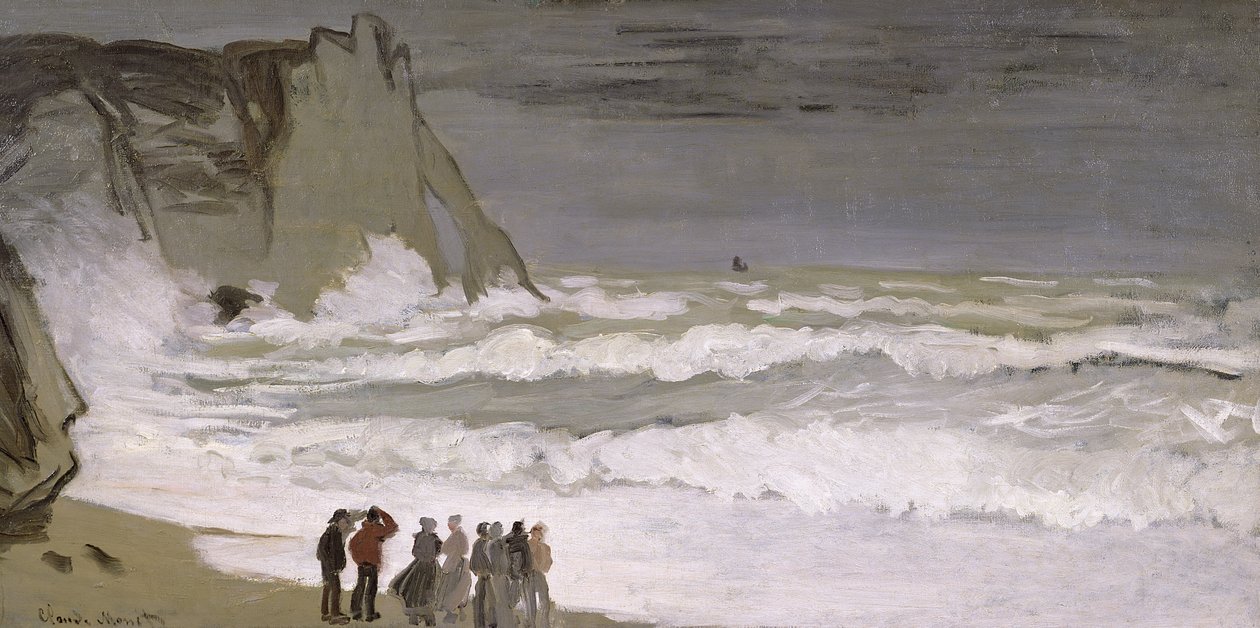 エトルタの荒海、1868-69年 作： クロード・モネ