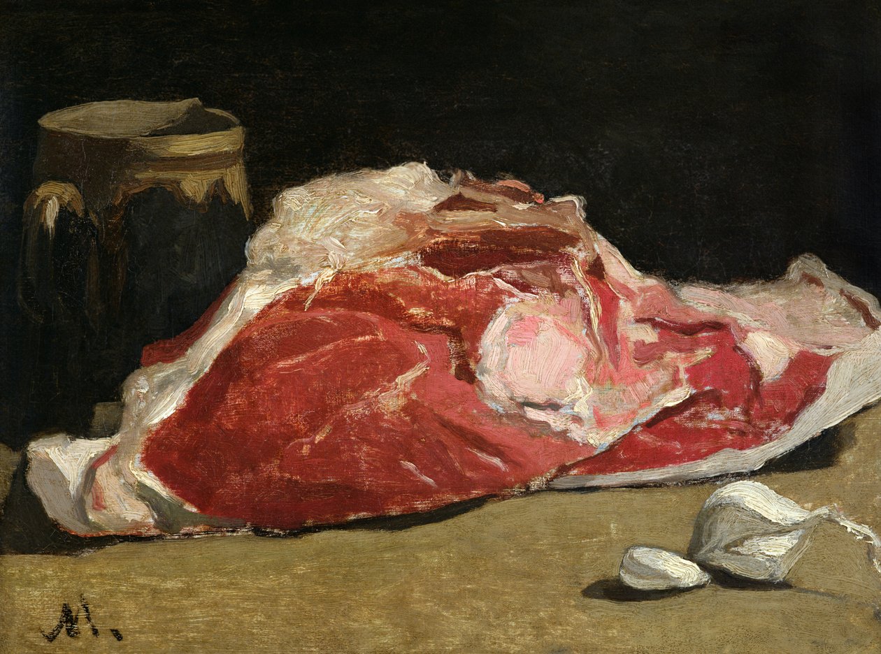 静物、肉のジョイント、1864 作： クロード・モネ