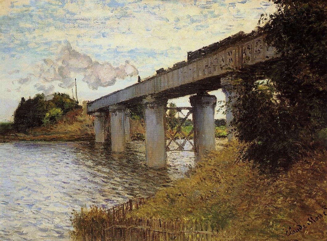 アルジャントゥイユの鉄道橋 作： クロード・モネ