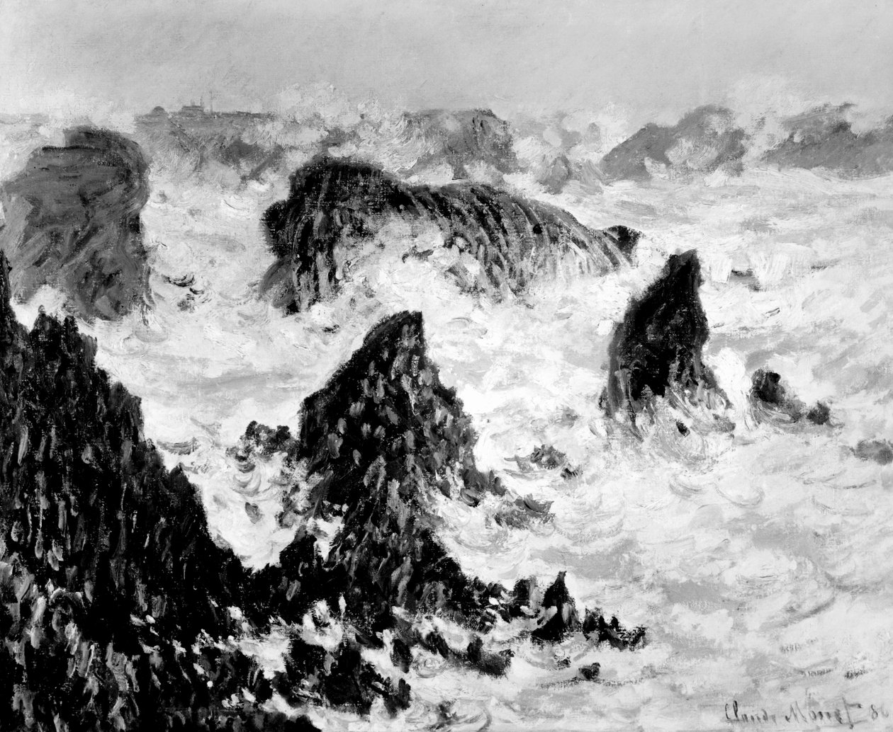 ベルイルの岩、1886 作： クロード・モネ