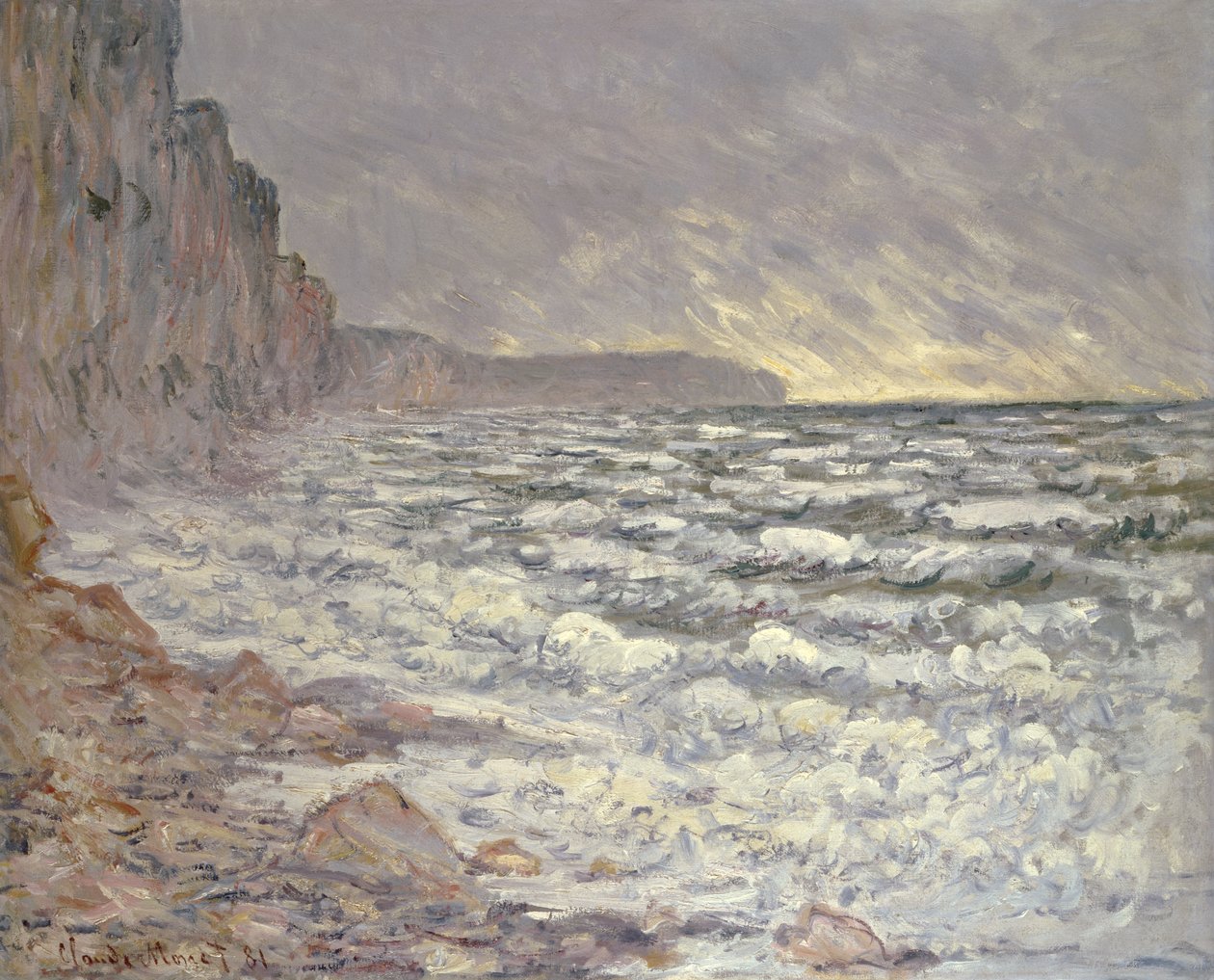 フェカンの海、1881 作： クロード・モネ