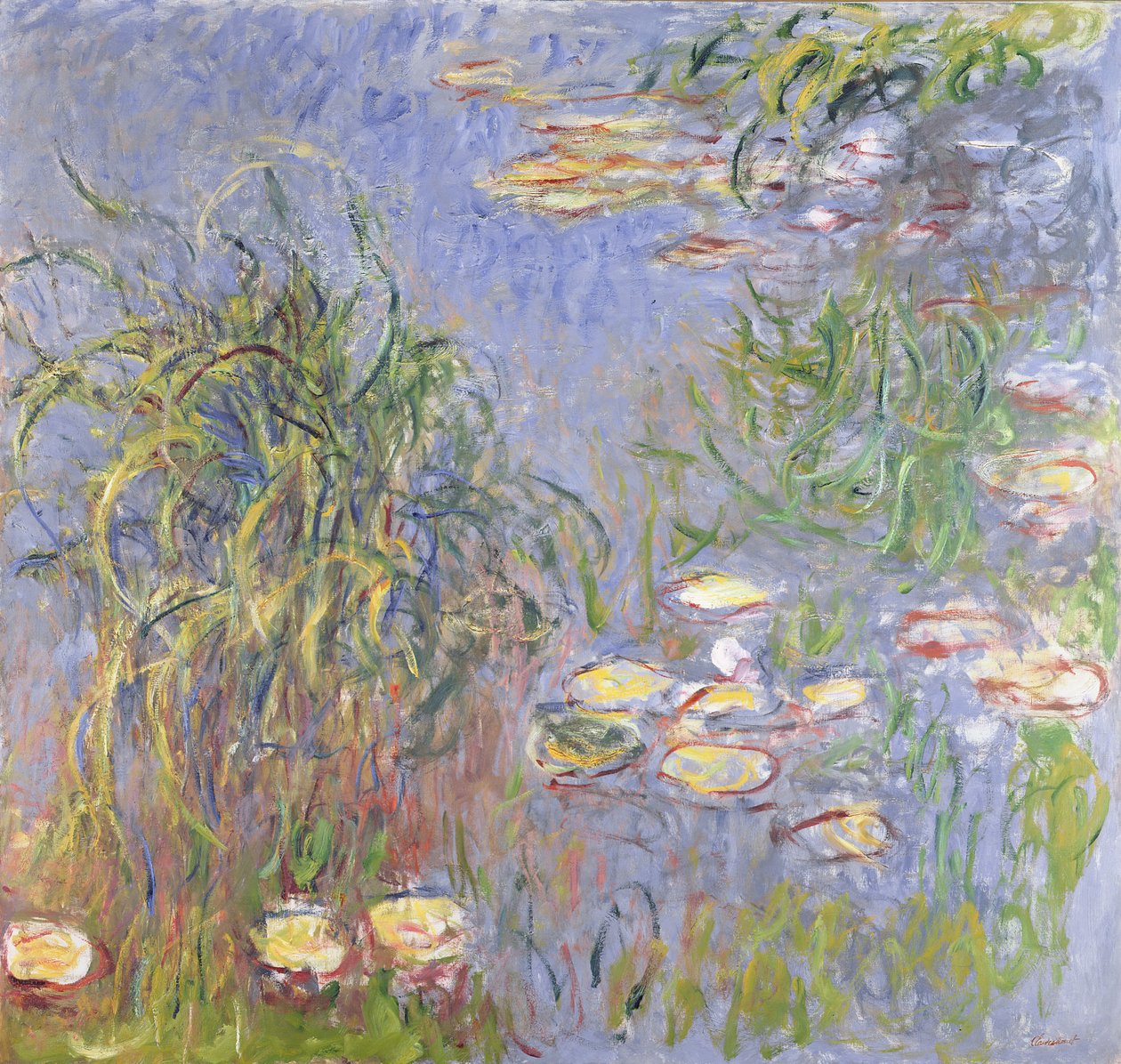 睡蓮、草のクラスター、1914-17 作： クロード・モネ