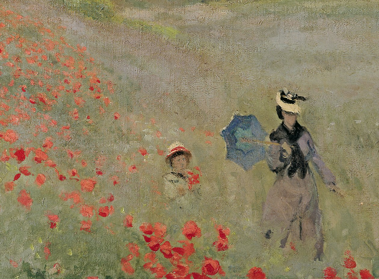 野生のポピー、アルジャントゥイユの近く（Les Coquelicots：アルジャントゥイユの近く）、1873年（詳細は7998） 作： クロード・モネ