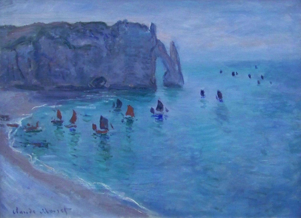 Étretat、Porte dAval 作： クロード・モネ