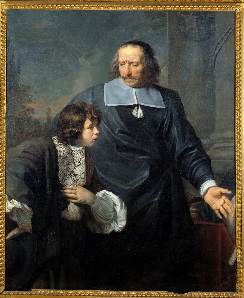 戒律者とその弟子クロード・ルフェーヴル（1632-1675）の絵 作： クロード（後）ルフェーブル