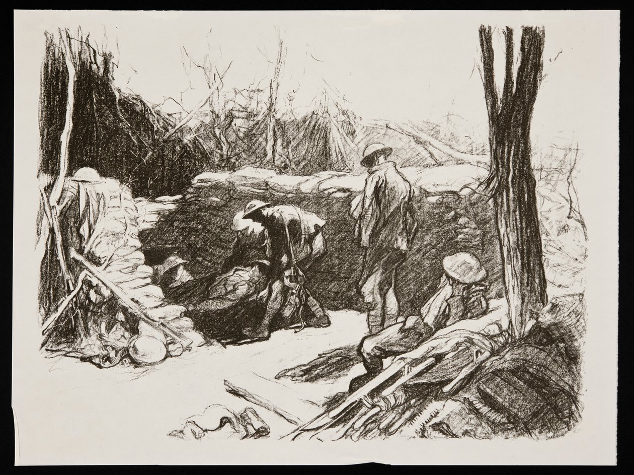 「フランスの高度なドレッシング ステーション」、1917 年 作： クロード・アリン・シェパーソン