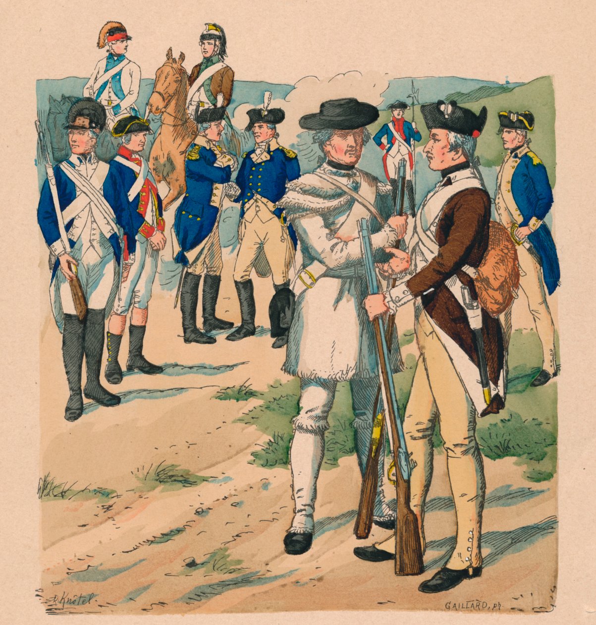 アメリカ合衆国、1775～1783年 作： クロード・フェルディナン・ガイヤール