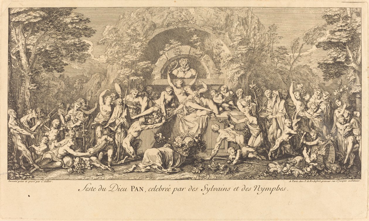 Feste du Dieu Pan, celebree par des Sylvains et des Nymphes (シルヴァンとニンフによって祝われるパン神の饗宴) 作： クロード・ギロット