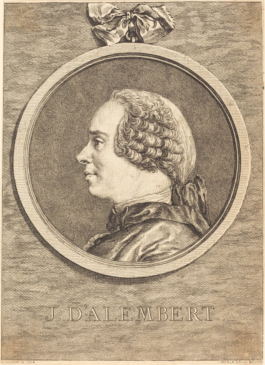 J.ダランベール 作： Charles Nicolas CochinIIの後のClaudeHenri Watelet
