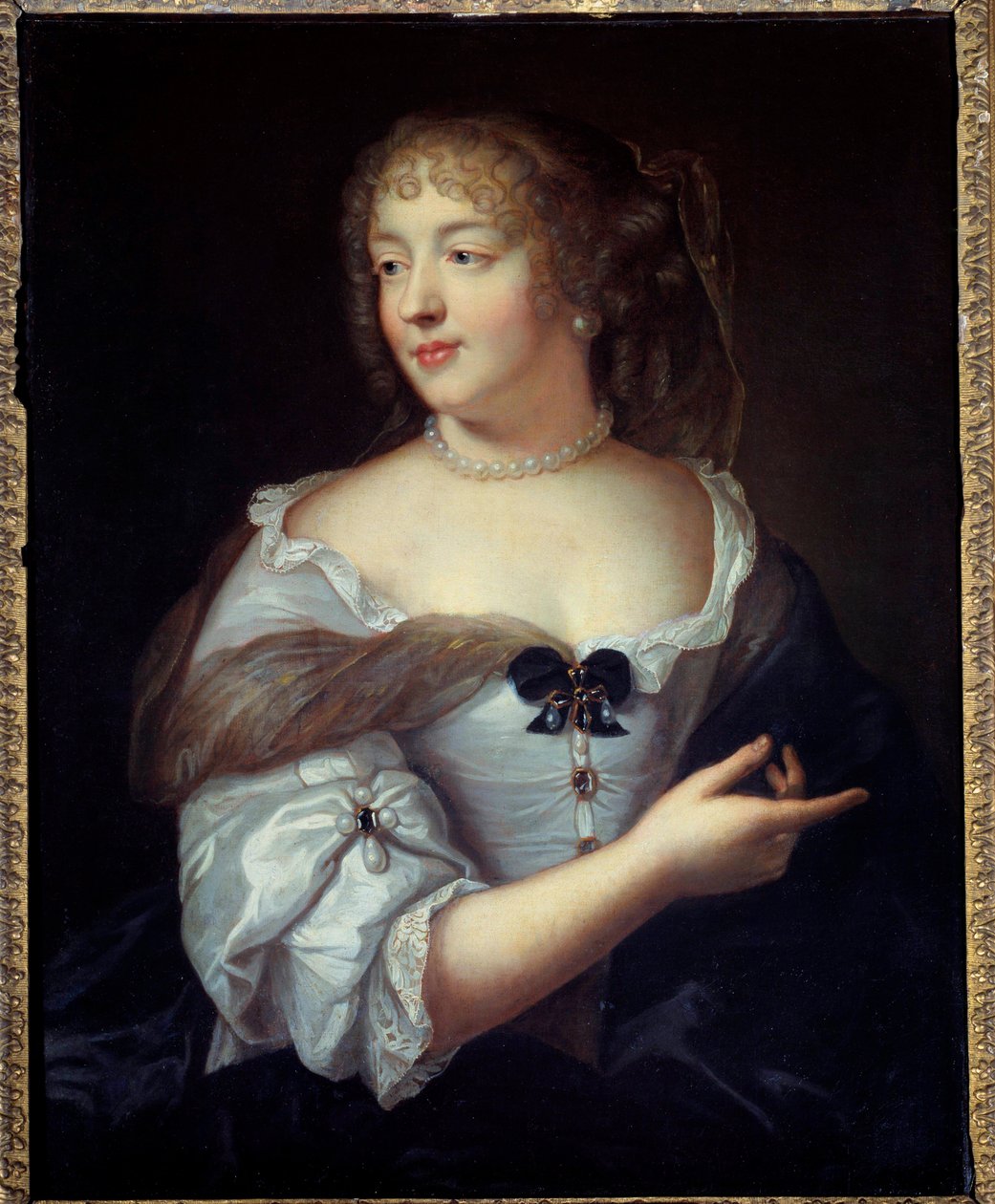 文豪マリー・ド・ラブタン・シャンタル（ラブタン・シャンタル）、セヴィーニュ侯爵夫人（1626-1696）の肖像 クロード・ルフェーヴル（1632-1675）の絵画 17世紀 パリ、カルナヴァレ美術館蔵 作： クロード・ルフェーブル