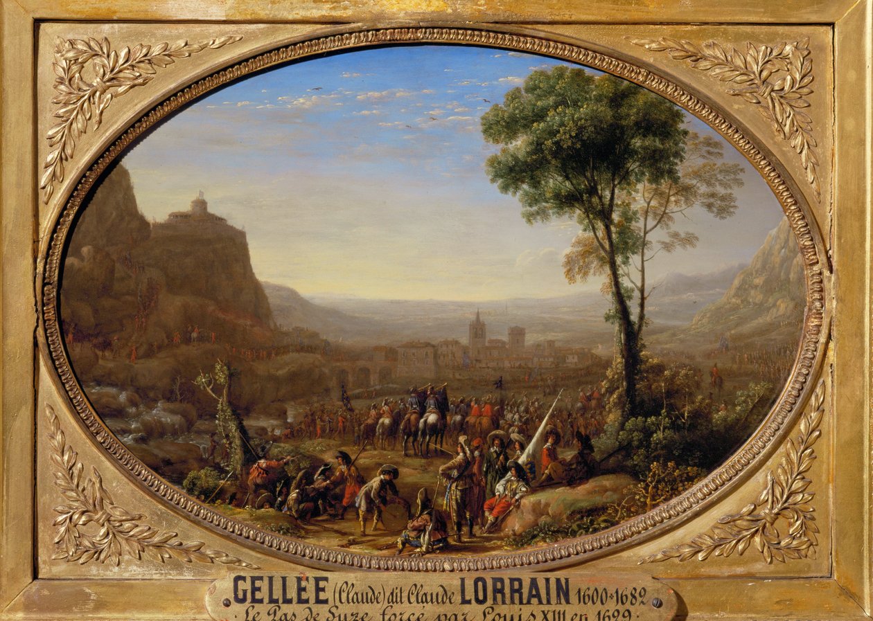 Le pas de Suse force par Louis XIII - ルイ13世がスーズで峠を越える。 作： クロード・ロラン (1600-82)