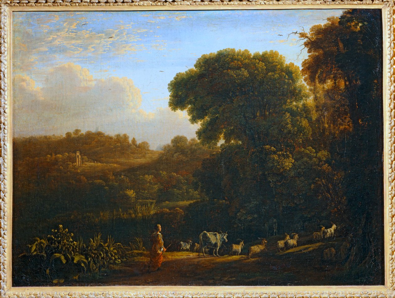 Paysage au soleil couchant - 夕日が沈む風景 ... 作： クロード・ロラン (1600 82)