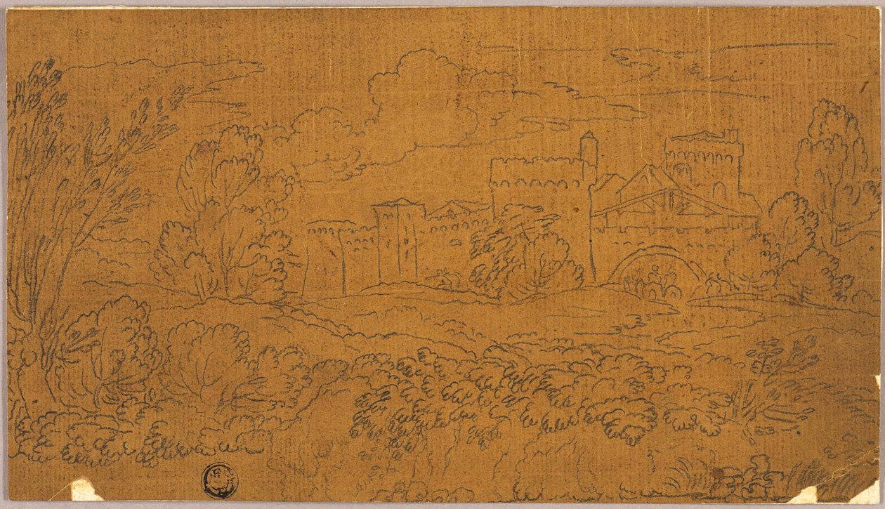 城壁のある風景 作： クロード・ロラン