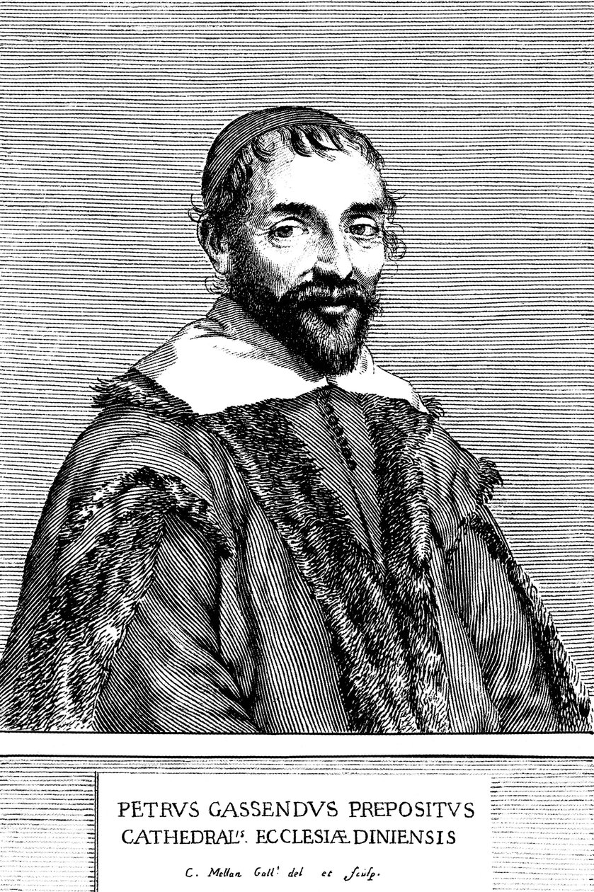 17世紀、フランスの哲学者、科学者、天文学者、数学者、ピエールガセンディ。 作： クロード・メラン