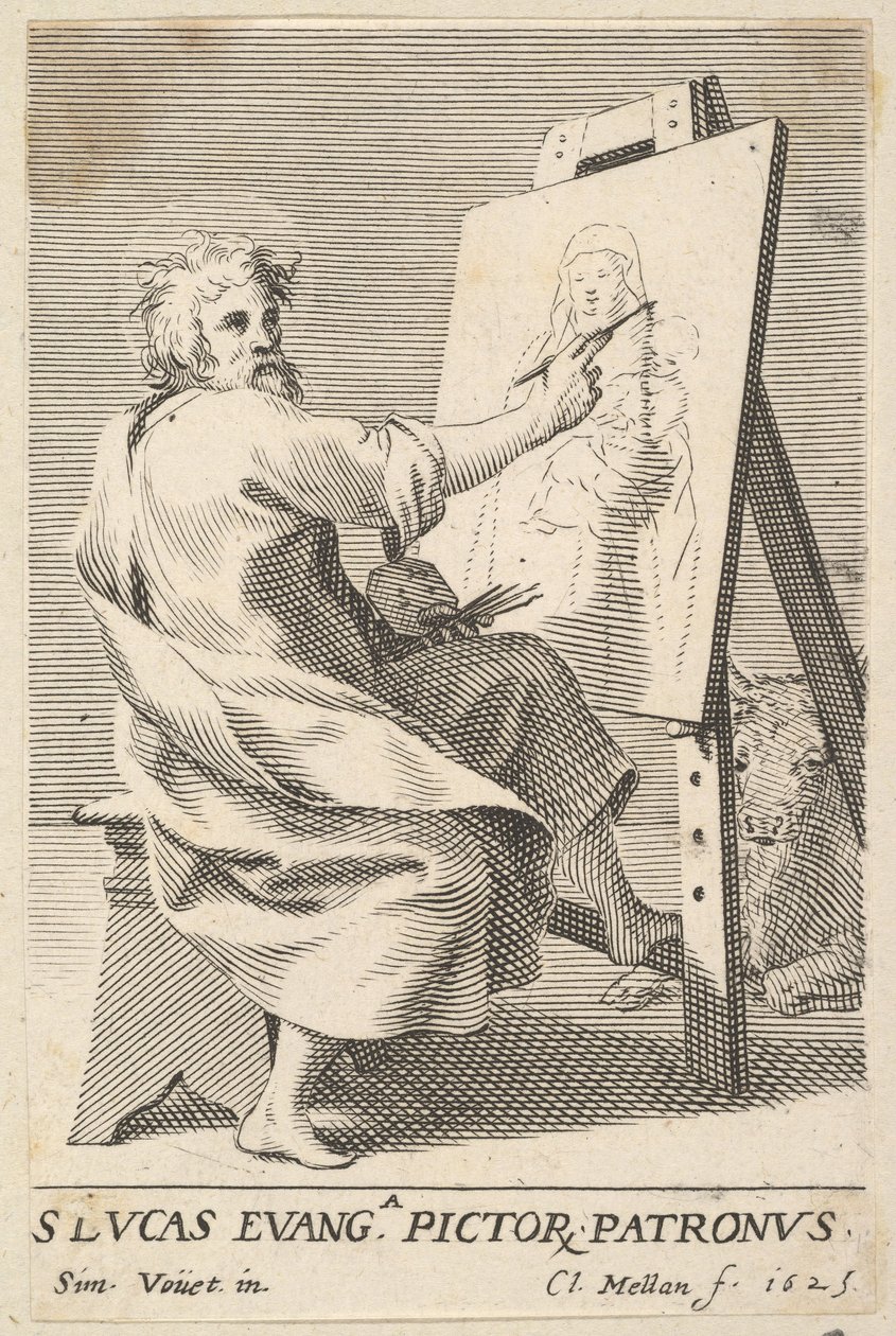 聖母マリアの聖母マリア絵画、1625年。 作： クロード・メラン