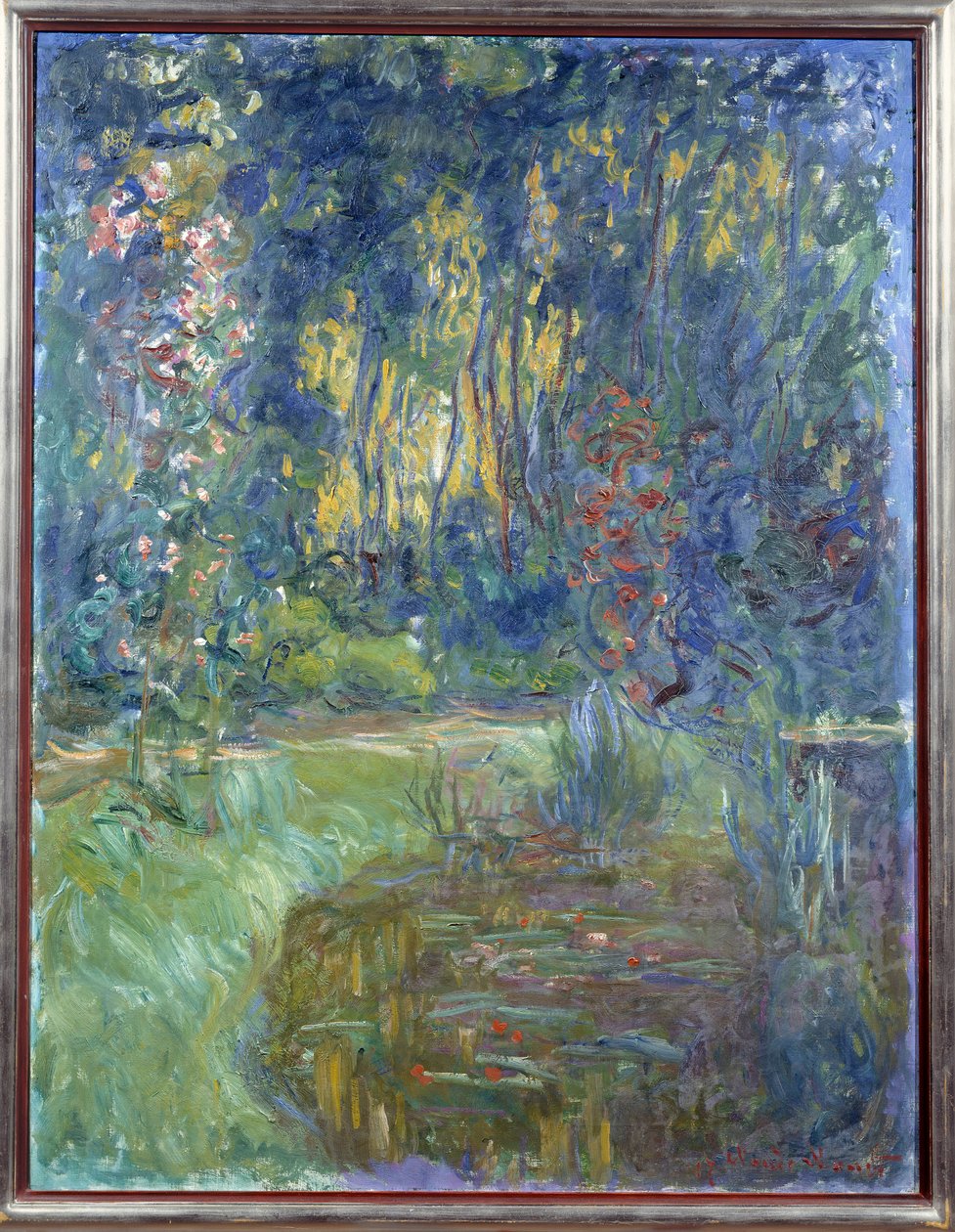 ジヴェルニーの池の一角。クロード・モネ（1840-1926）の作品 作： クロード・モネ