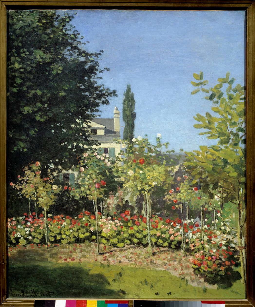 サント・アドレの花畑。クロード・モネ（1840-1926）の作品 作： クロード・モネ