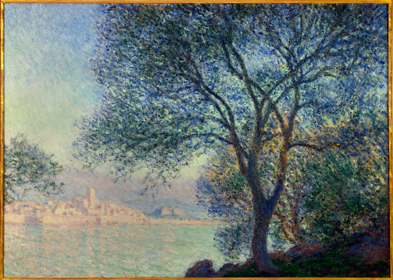 アンティーブ、サリスの眺め クロード・モネ（1840-1926）の絵画 1888年。薄暗い。0.65 x 0.92 m 個人蔵 作： クロード・モネ