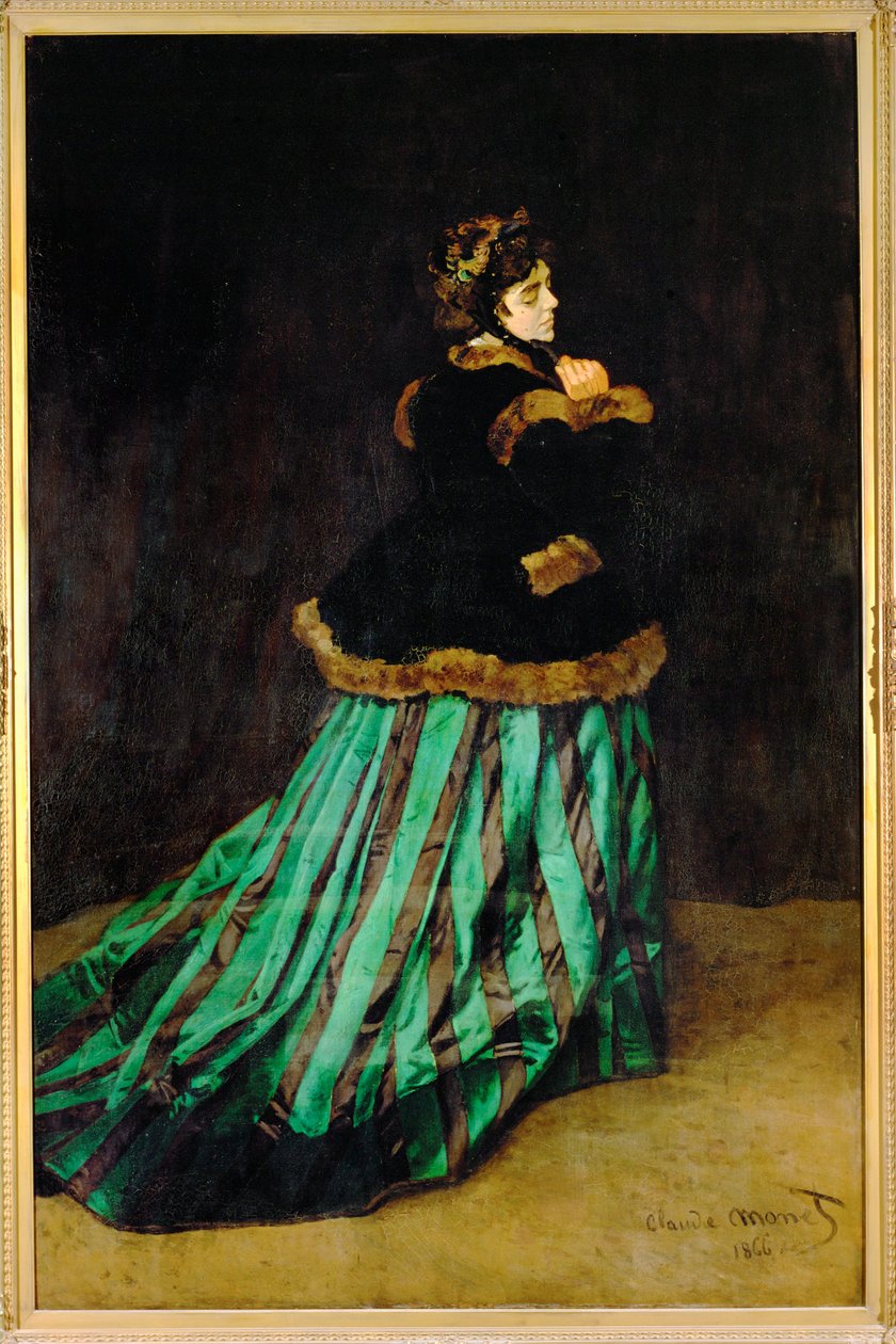 画家の最初の妻、カミーユ・モネ（油彩・キャンバス） 作： クロード・モネ