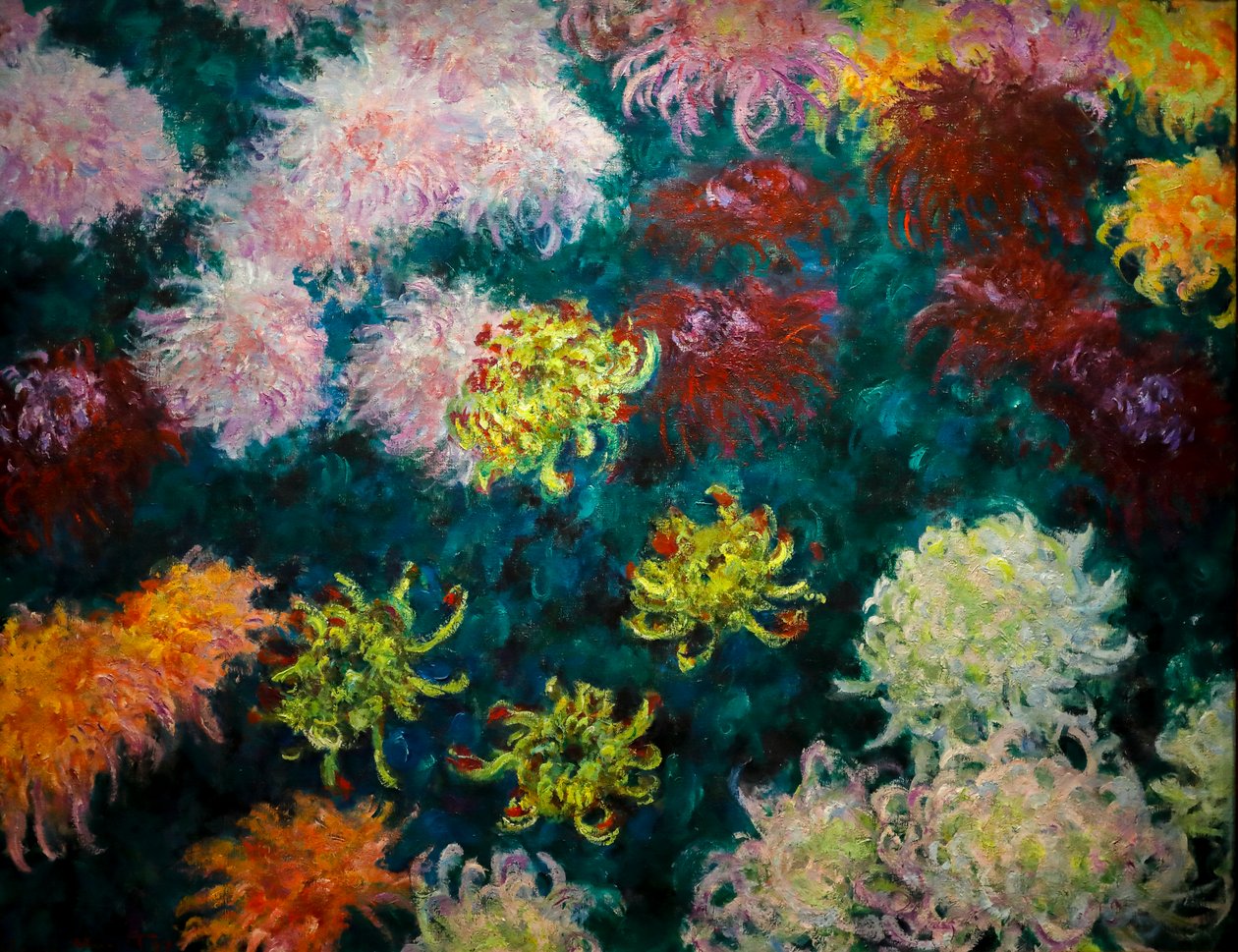 菊のベッド 作： クロード・モネ
