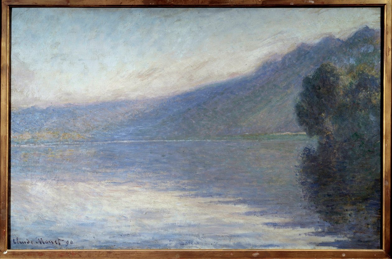 Fog sur la Seine a Port Villiez クロード・モネ(1840-1926)の絵画 1894 Sun.0,66x1,05 m ルーアン、ミュゼ・デ・ボザール - ポルト・ヴィリーズのセーヌ川の霧。クロード・モネ（1840-1926）の絵 作： クロード・モネ