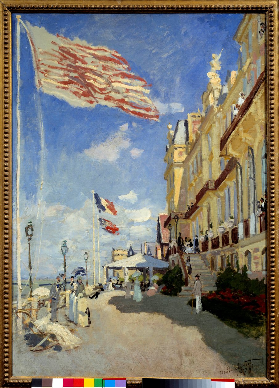 TrouvilleのHotel des Roches Noires。クロード・モネ（1840-1926）の絵画 作： クロード・モネ