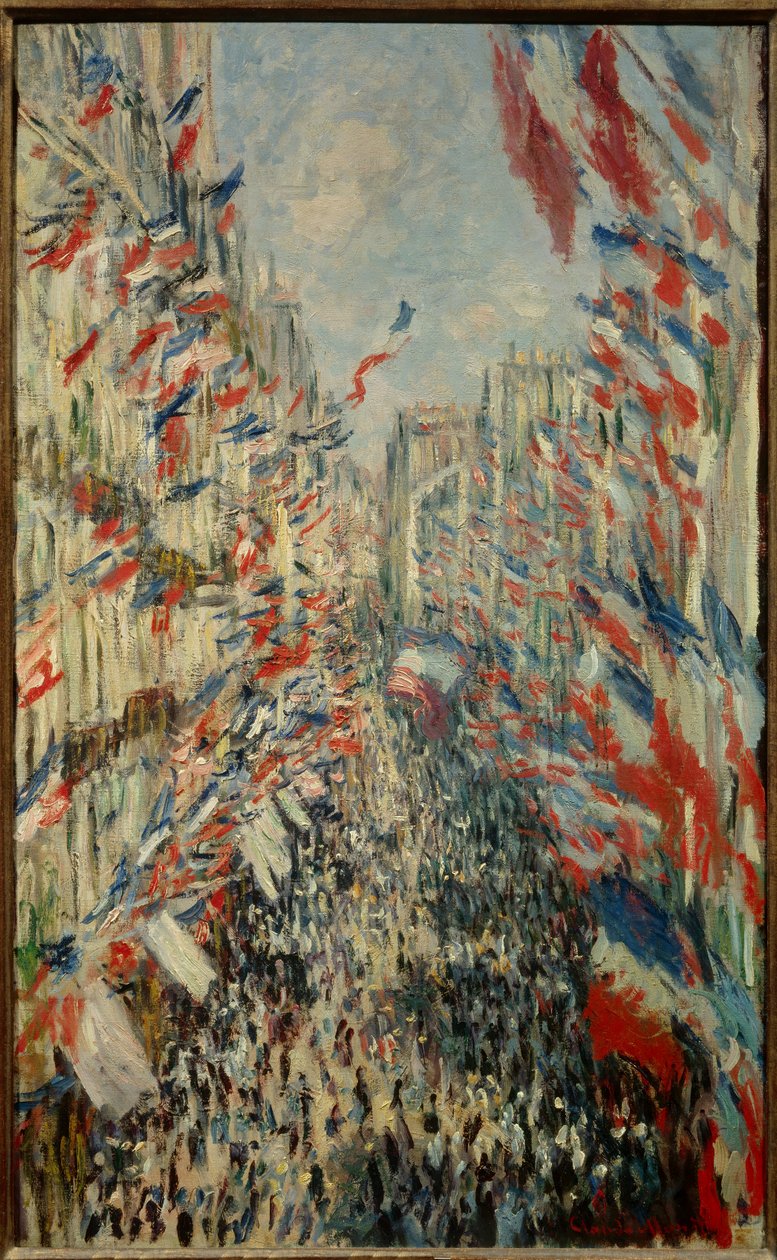 パリのモントルグイユ通り、1878年6月30日の祭り - クロード・モネ（1840-1926）の絵画 作： クロード・モネ