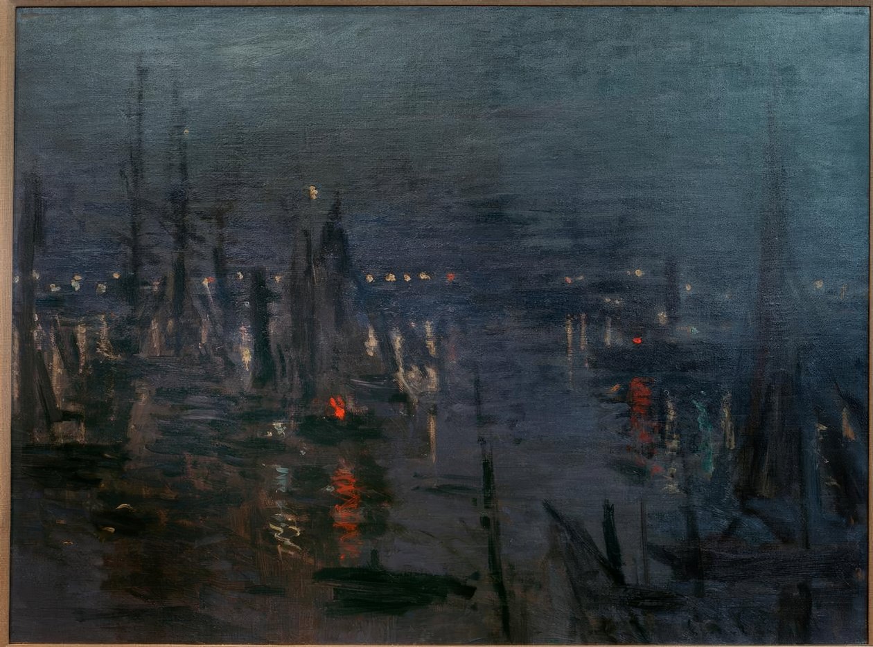 Le Port du Havre、Night Effect（Der Hafen von Le Havre bei 作： クロード・モネ