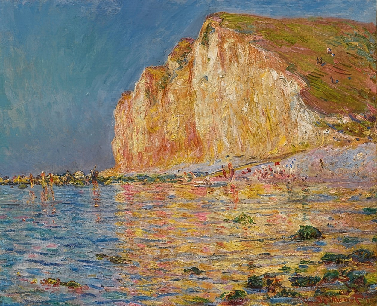 Les Petites-Dalles bei Ebbe。 1884 作： クロード・モネ