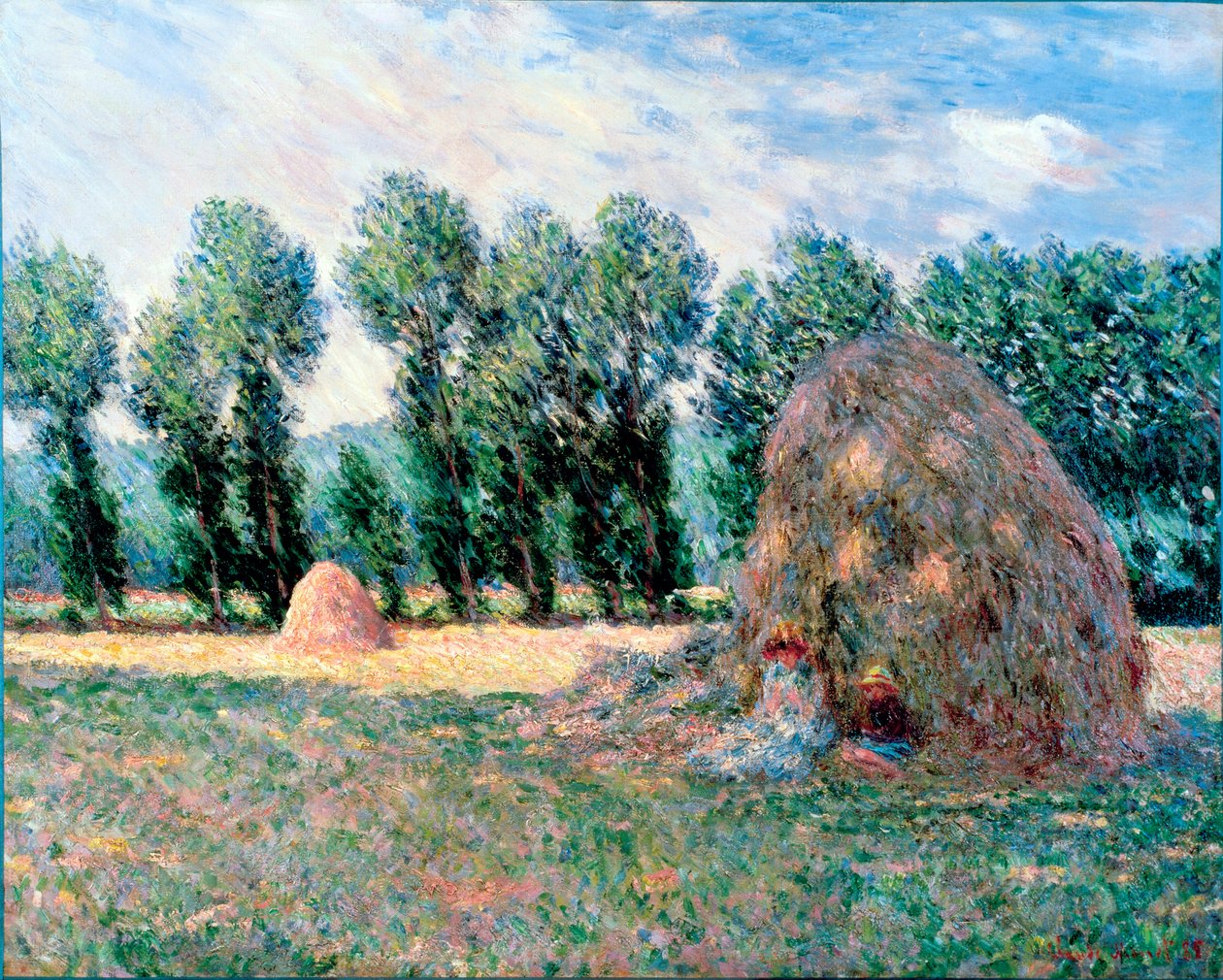 「干し草の山」 クロード・モネ (1840-1926) 画 1885 薄 65.2x81.5 cm 大原美術館、倉敷 作： クロード・モネ