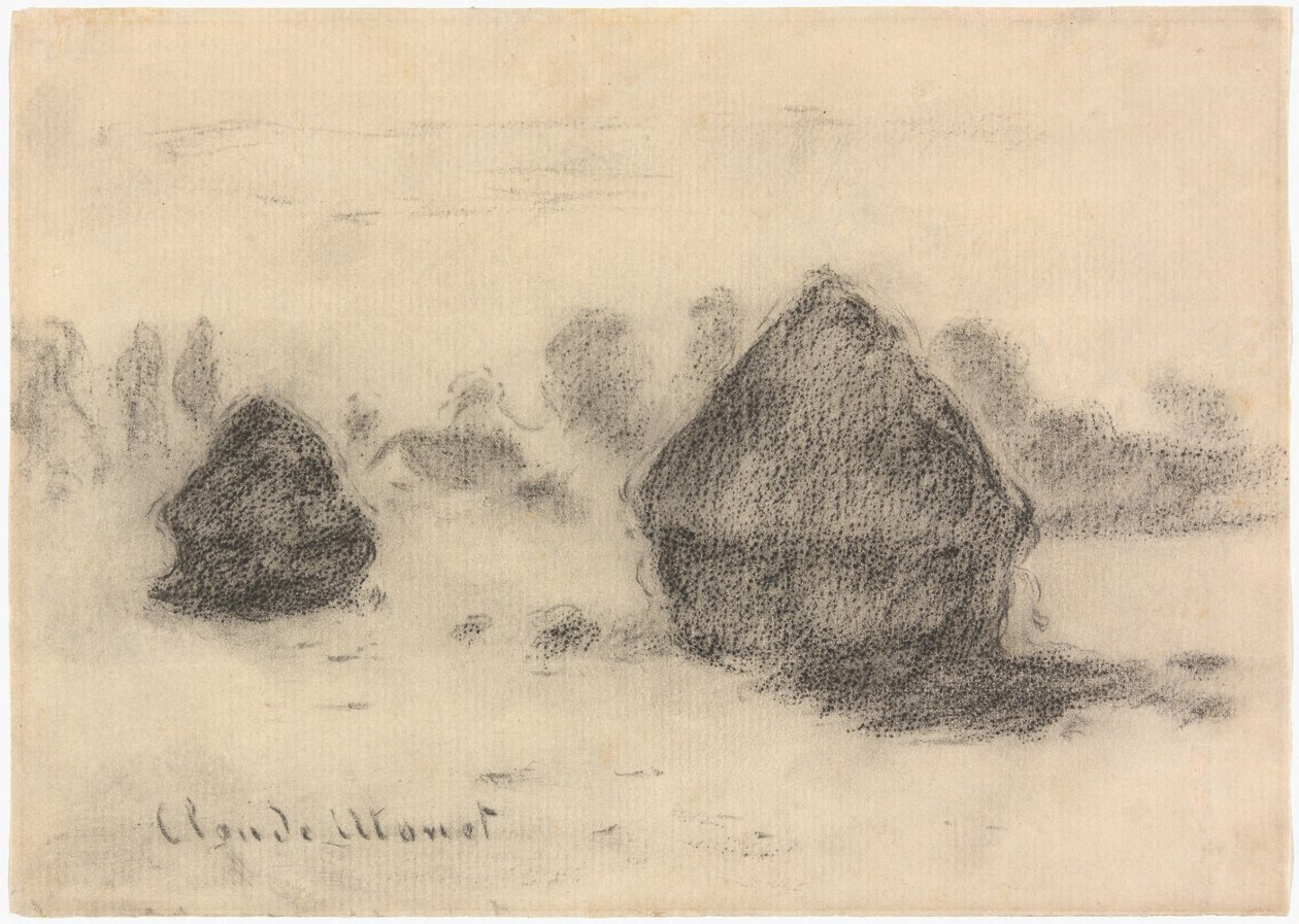 モネ - 小麦の山, 1891, 2013.986 作： クロード・モネ
