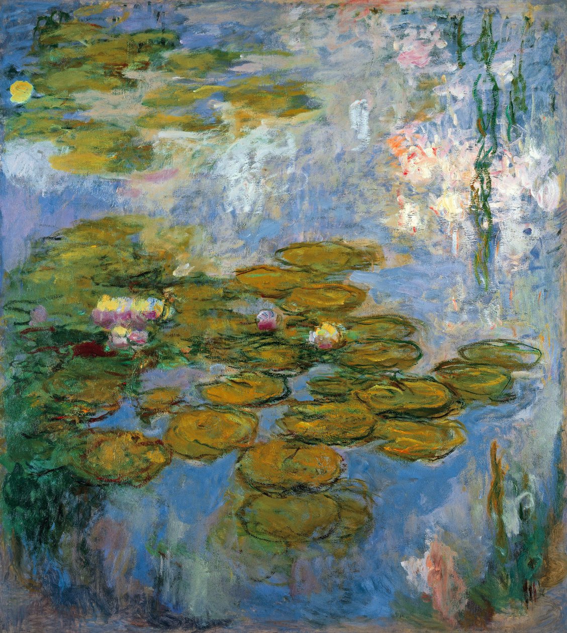 ""Nympheas" - ジヴェルニーの睡蓮の池 - クロード・モネ (1840-1926) の絵画、キャンバスに油彩 作： クロード・モネ