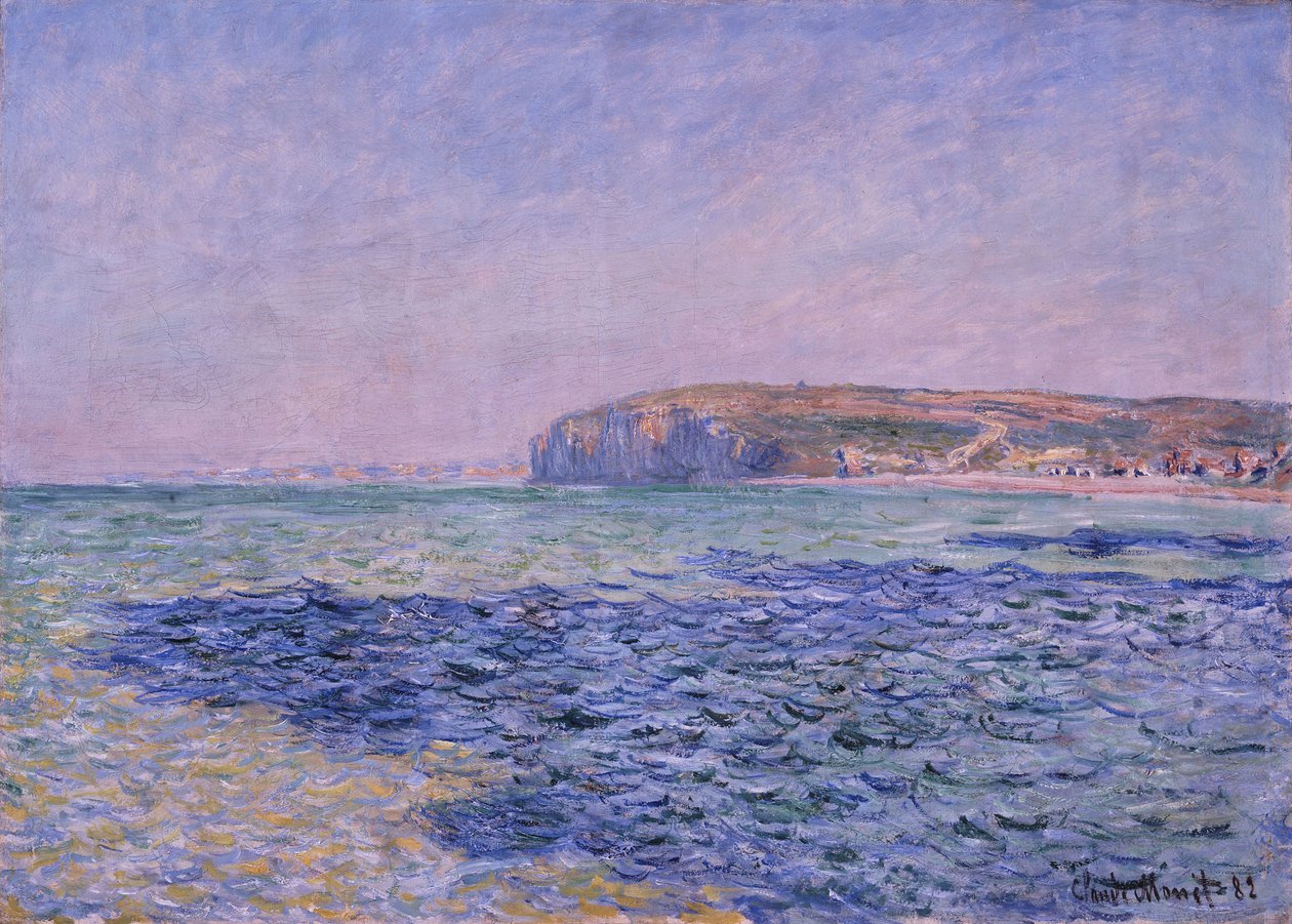 海の影。プールビルの崖、1882 作： クロード・モネ
