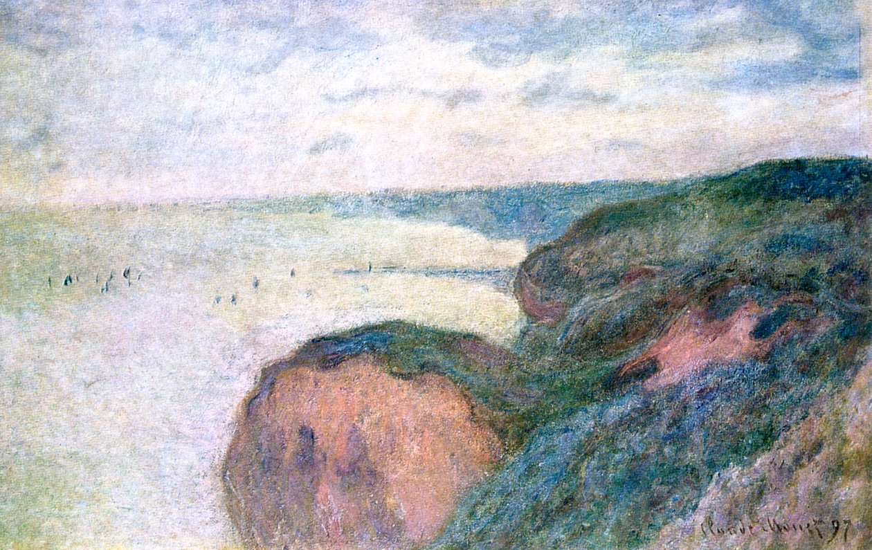 ディエップの近くの急な崖、1897 作： クロード・モネ