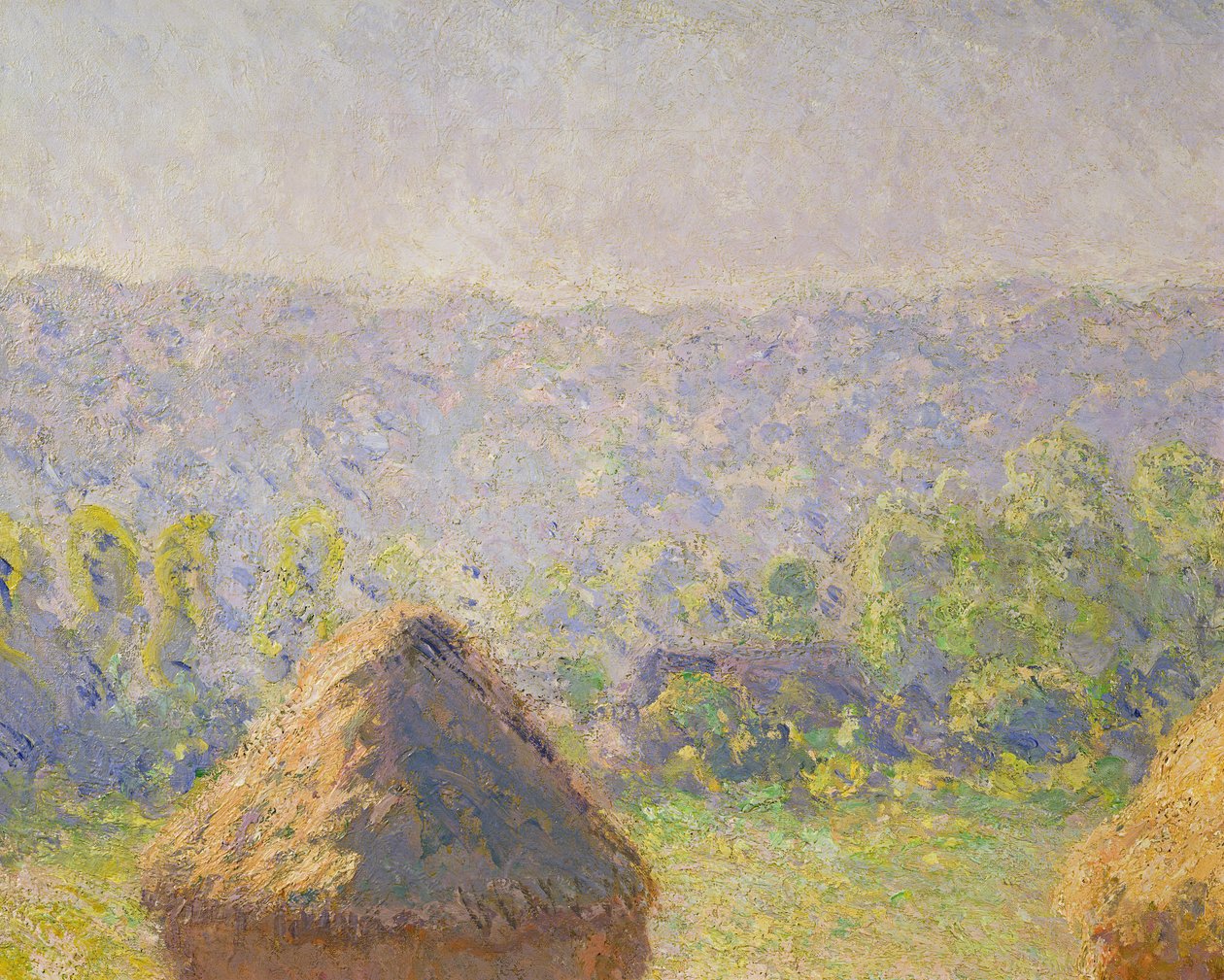 箱根 金時山の夏　シシウド咲く パステル画 干し草の山、またはジヴェルニーでの夏の終わり、1893年のキャンバスの