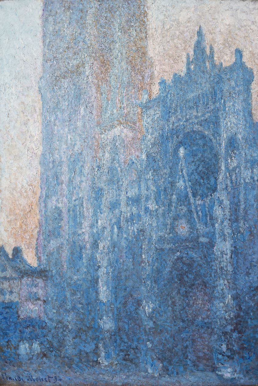 1894年の朝の光のルーアン大聖堂のポータル 作： クロード・モネ