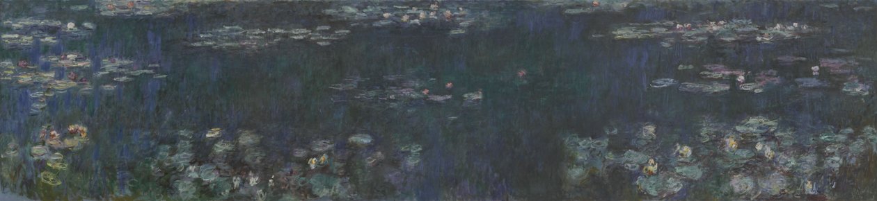 睡蓮-緑の反射、1914-1926 作： クロード・モネ