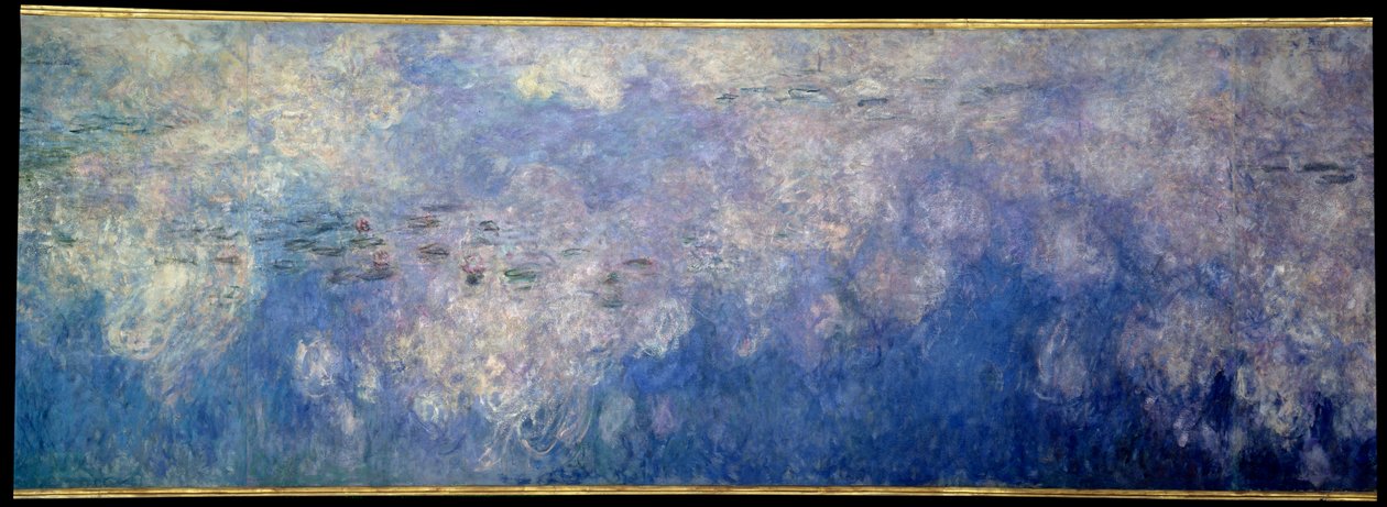 ニンファたち、雲。ジヴェルニーで描かれたトリプティクの中央部分。クロード・モネ（1840-1926）の作品 作： クロード・モネ