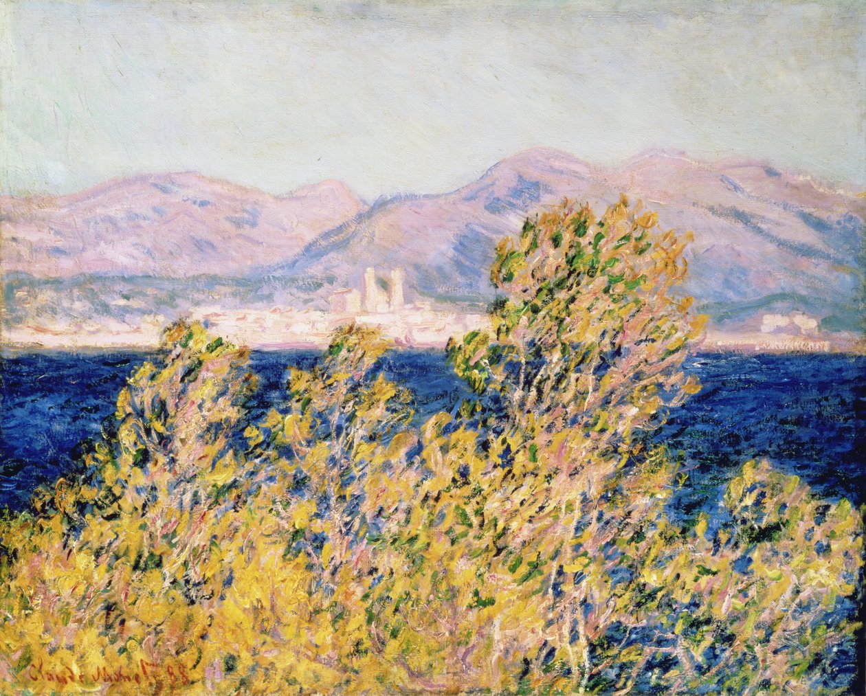 キャップd "Antibes with a Mistral Blowing、1888 作： クロード・モネ